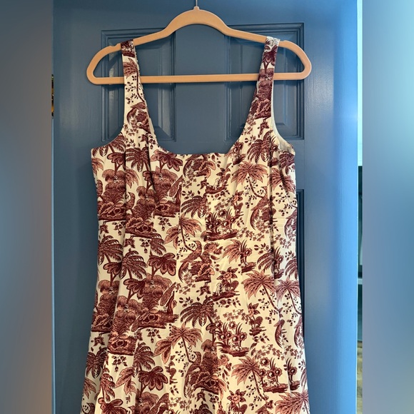 STAUD Wells Dress Bordeaux Toile Dress Size 10 EUC - Picture 4 of 10